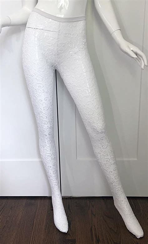 white versace tights